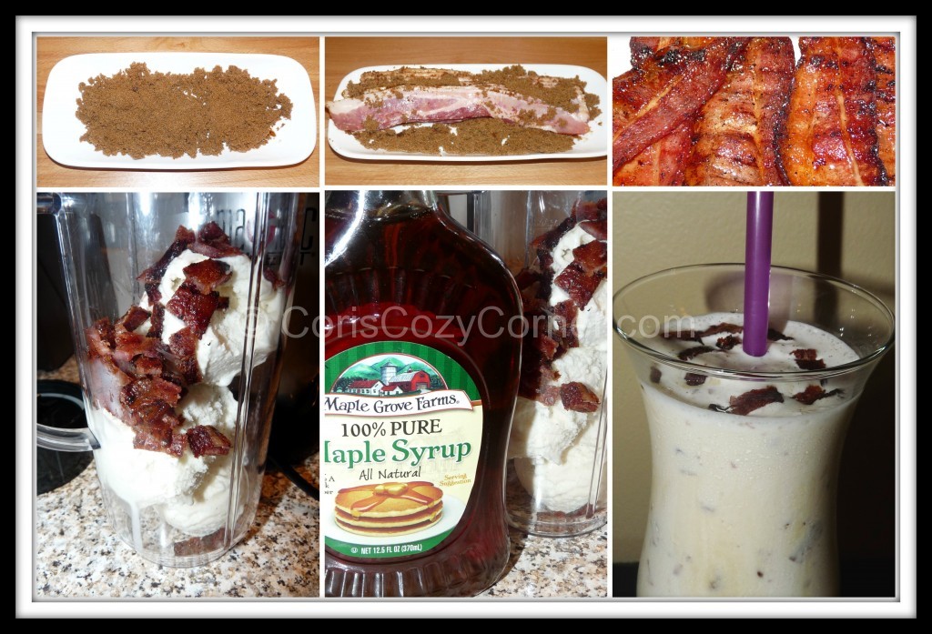 maple bacon milkshake collage