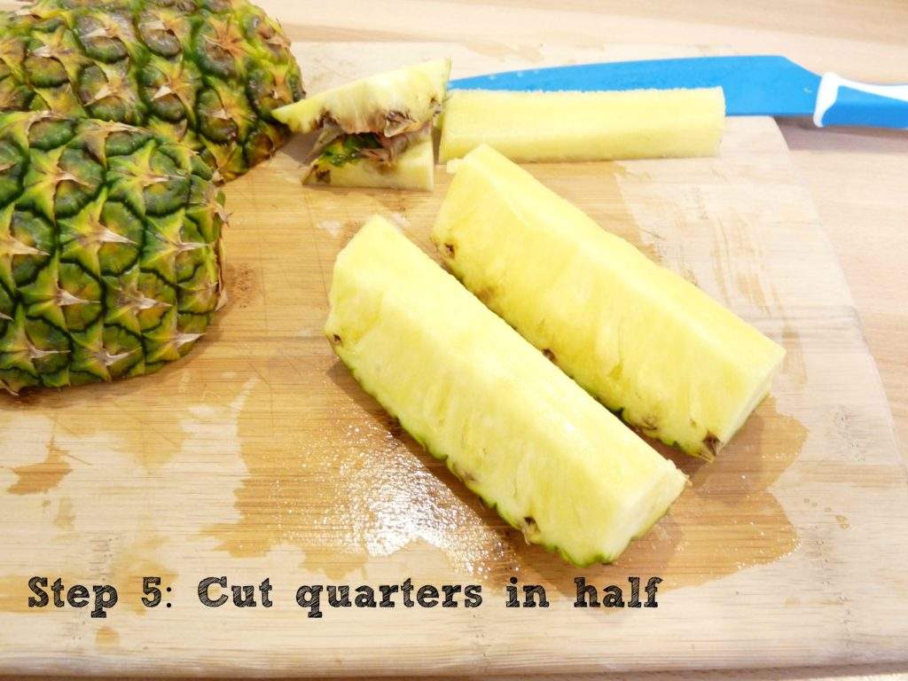 cut-pineapple-quarters-in-half