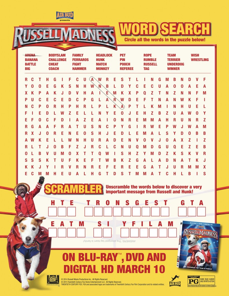 Russell Madness-word search