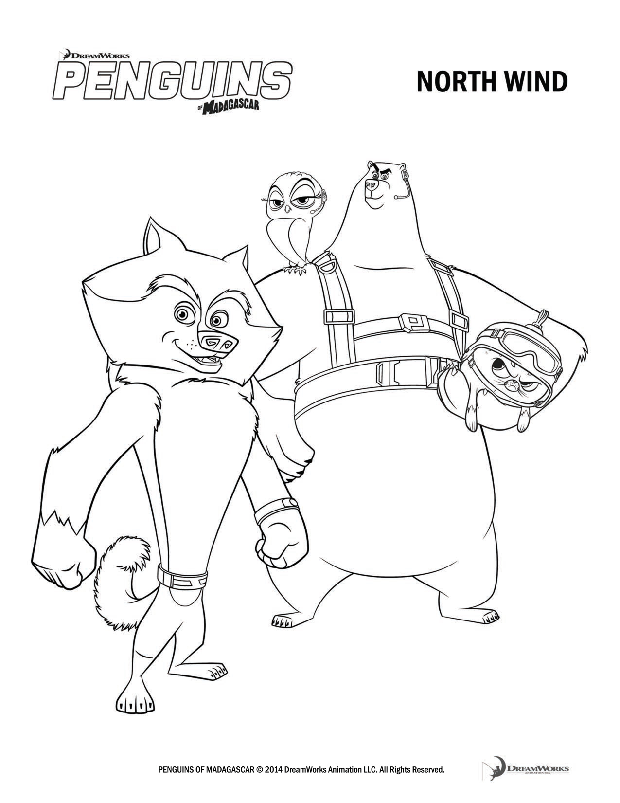 madagascar coloring pages penguin - photo #18